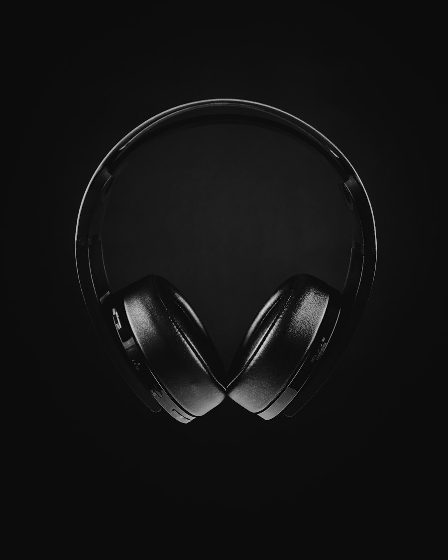 Illustrative black over-ear headphones photograph